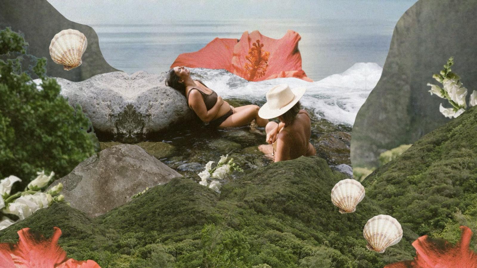 Two women resting at the water — Vessel Village